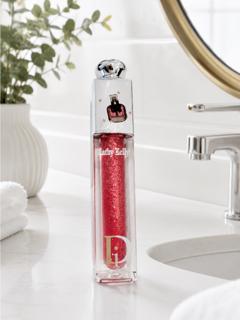 🔴 Kathy Kelly Shimmering Red Lip Gloss
